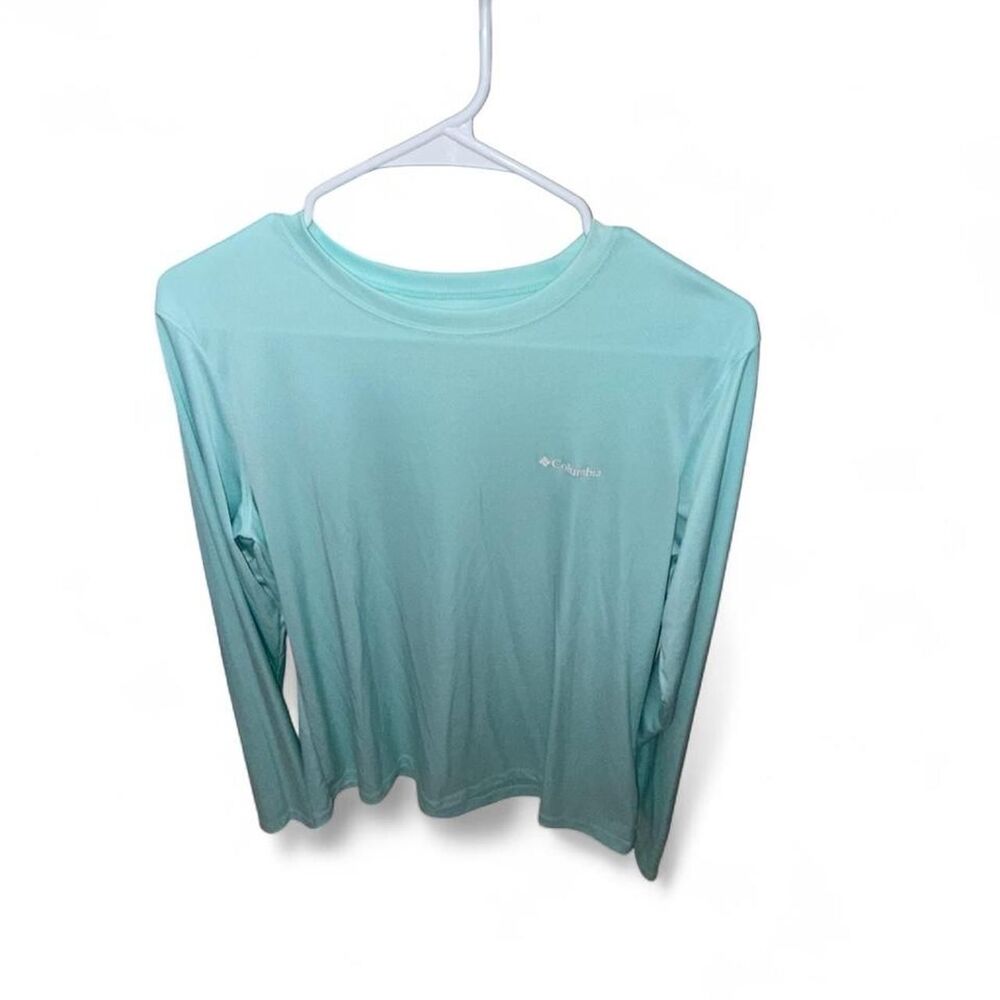 Columbia-sportswear Men's Blue and Green Shirt